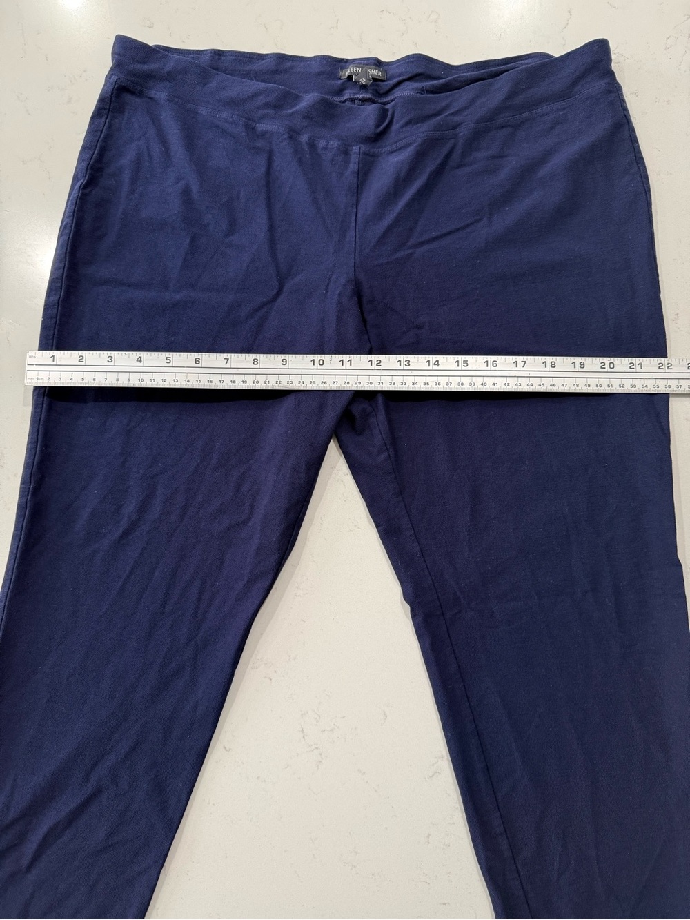 Eileen Fisher Women's Navy Pull-On Slim Ankle Pants. Size XL - Picture 6 of 10